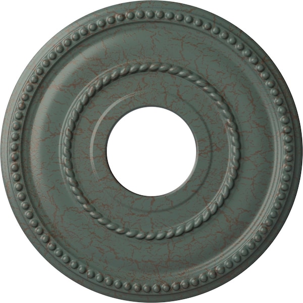 Ekena Millwork Valeriano Medallion (Canopies up to 6 1/4"), 12 1/8"OD x 3 5/8"ID x 3/4"P, Cloud Burst Crackle CM12VACBC - main